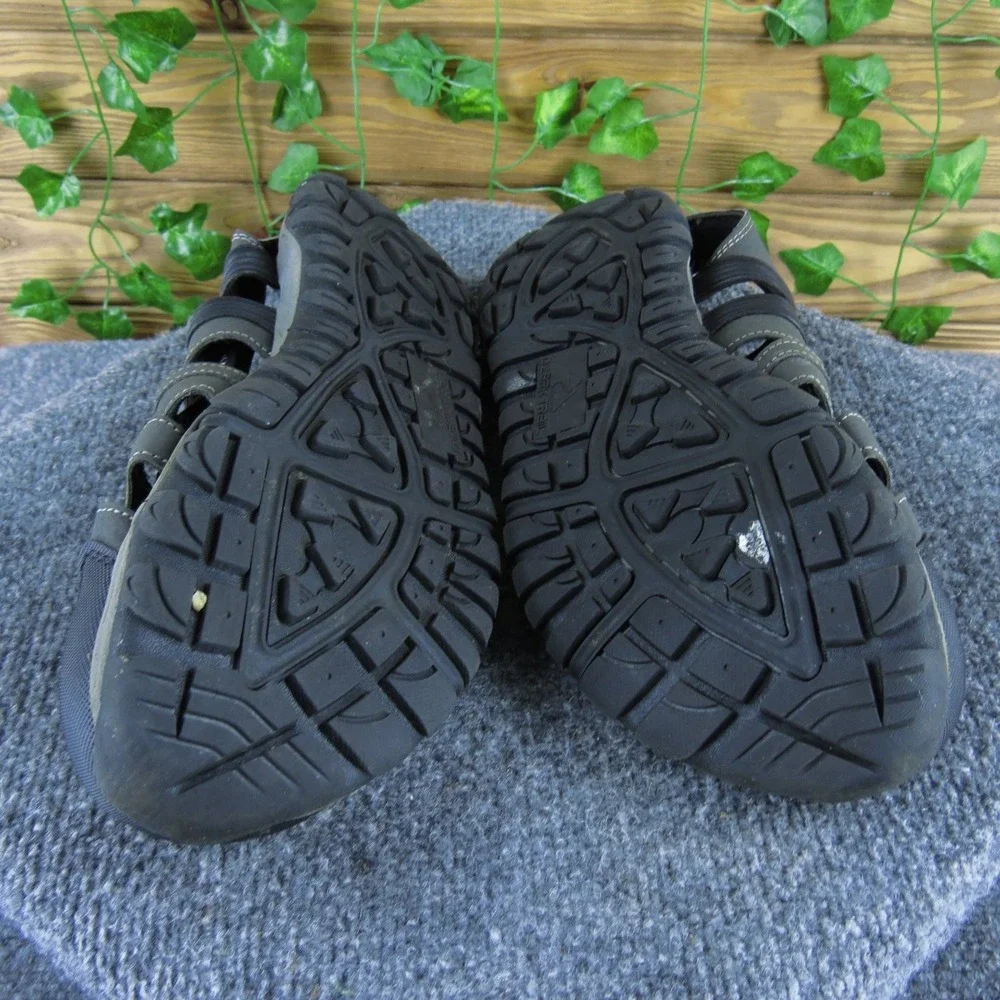 Ozark Trail Men's Sport Sandals Size 11 Grey Blue Drawstring Straps‎